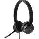 Lenovo Гарнитура ПК стерео On-ear 100, USB, 1.8м, черный (4XD0X88524)