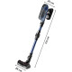 Rowenta Пилосос безпровідний XFORCE FLEX 14.60 AQUA, 200Вт, вологе прибирання, конт пил -0,9л, автон. робота до 70хв, НЕРА, чорно-синій (RH99C0WO)