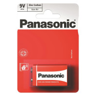 Panasonic Батарейка RED ZINK вугільно-цинкова 6F22( 6R61, 1604) блістер, 1 шт. (6F22REL/1BP)