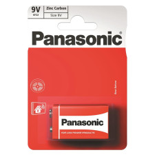 Panasonic Battery RED ZINK Zinc Carbon 6F22( 6R61, 1604) blister, 1 pcs. (6F22REL/1BP)