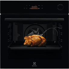 Electrolux Духова шафа електрична, 72л, А+, пара, дисплей, конвекція, піроліз, ф-ція пароварки, телескопічні напрямні, чорний (EOC8P39WZ)
