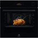 Electrolux Духовой шкаф электрический, 72л, А+, пар, дисплей, конвекция, пиролиз, ф-ция пароварки, телескопические направляющие, черный (EOC8P39WZ)