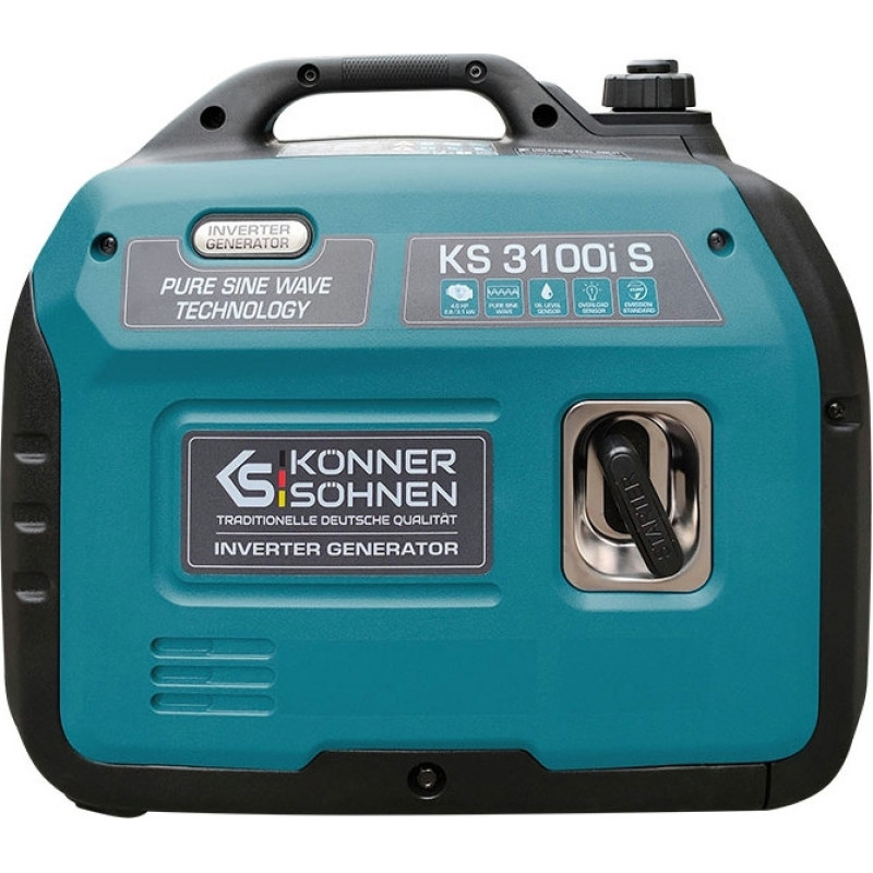 Könner & Söhnen Генератор бензиновий інверторний KS 3100i S, 230В, 3.1кВт, ручний тартер, 21.5кг (KS3100IS)