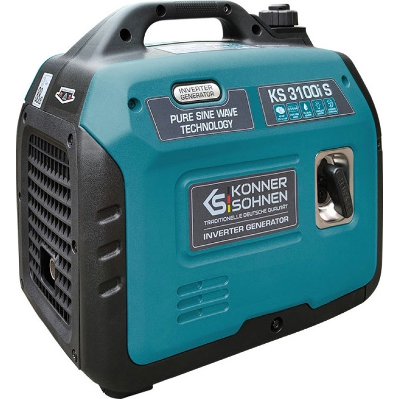 Könner & Söhnen Генератор бензиновий інверторний KS 3100i S, 230В, 3.1кВт, ручний тартер, 21.5кг (KS3100IS)