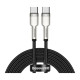 Дата кабель USB-C to USB-C 2.0m 100W metal black Baseus (CATJK-D01)