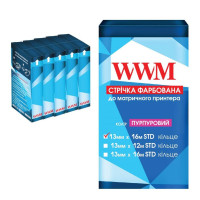 Лента к принтерам 13мм х 16м STD к. Purple*5шт WWM (R13.16SP5)