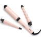 BaByliss Мультистайлер Curl & Wave Trio Styler, 58Вт, темп.режимов-2, 180°C, 210°C , термо коврик, перчатка , керамика, черно-розовый (MS750E)