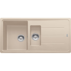 Franke Kitchen Sink Basis fragranite, rectang., with drainboard, 970х500х200mm, bowl - 2, over-mounted, beige (114.0720.001)