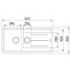 Franke Kitchen Sink Basis fragranite, rectang., with drainboard, 970х500х200mm, bowl - 2, over-mounted, beige (114.0720.001)