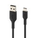 Belkin сable USB-A > USB-C charge/data, 0.15m, Type-C, PVC, black (CAB001BT0MBK)