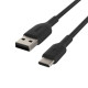 Belkin сable USB-A > USB-C charge/data, 0.15m, Type-C, PVC, black (CAB001BT0MBK)