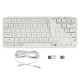Keychron Клавіатура мембрана B1 Pro, USB/WL/BT, ivory white (B1P-K8-UA)