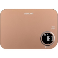 Sencor scales for kitchen 5кг, phone connection, AAAx2 , plastic, gold (SKS7076GD)