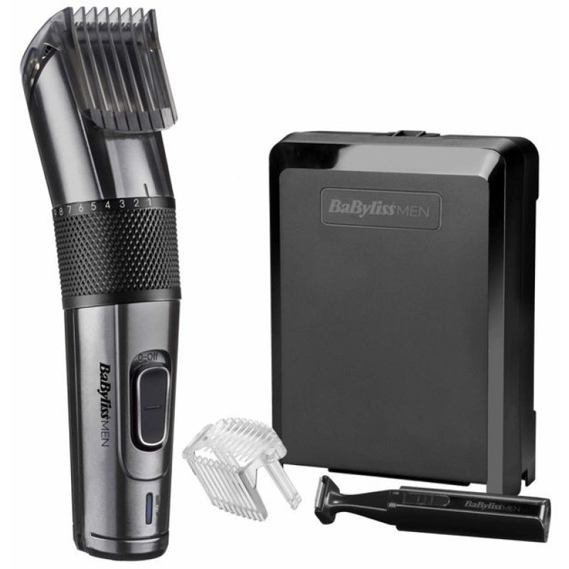 BaByliss E978E, Hair clipper, 2 attachments, precision trimmer, case, black