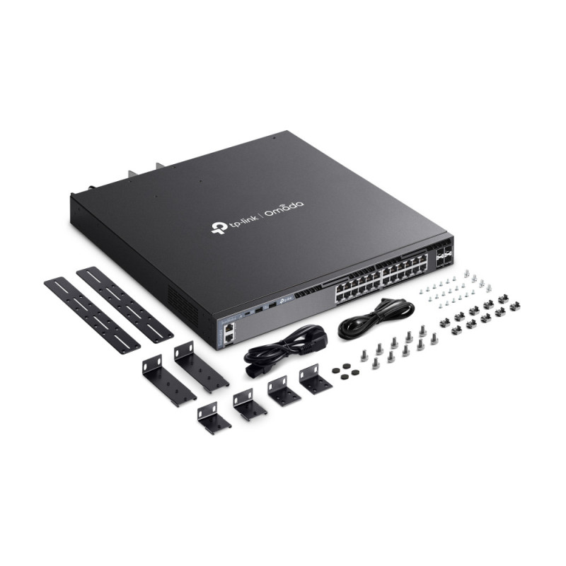 TP-Link Комутатор SG6428XHP 24xGE (24xPoE), 4xSFP+, 720Вт, Керований L3