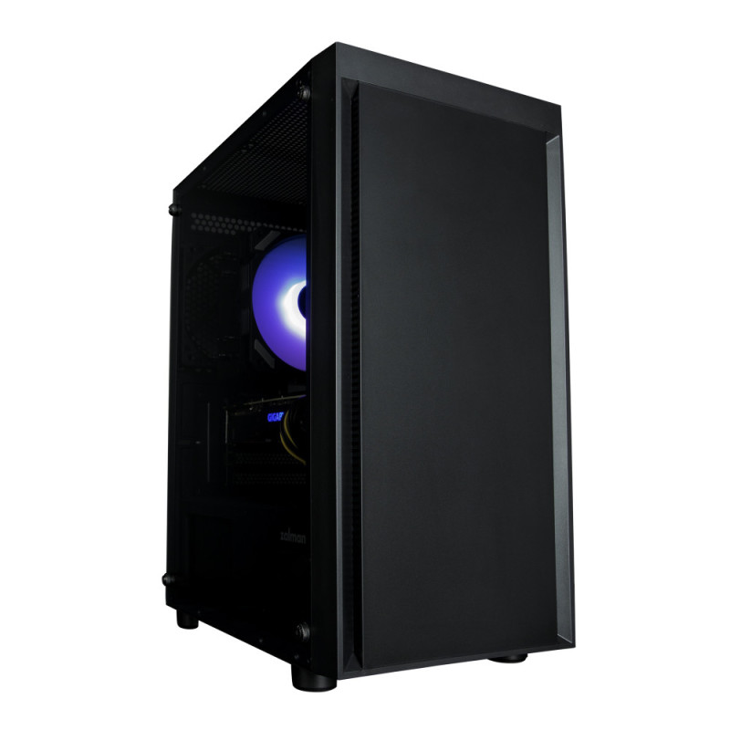 Zalman Computer case T3 Plus, without PSU, 1xUSB3.0, 2xUSB2.0, 2x120mm, Perforated Side, ATX, Black (T3PLUS)