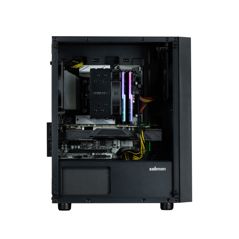 Zalman Computer case T3 Plus, without PSU, 1xUSB3.0, 2xUSB2.0, 2x120mm, Perforated Side, ATX, Black (T3PLUS)