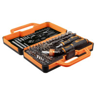 Neo Tools Набор бит с битодержателем, 1/4", 69шт, 55 бит, 9 торцевых головок (06-116)