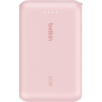 Belkin Power Bank 10000mAh, Integrated Cable USB-C, pink (BPB021HQPK)