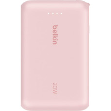 Belkin Power Bank 10000mAh, Integrated Cable USB-C, pink (BPB021HQPK)