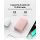 Belkin Power Bank 10000mAh, Integrated Cable USB-C, pink (BPB021HQPK)