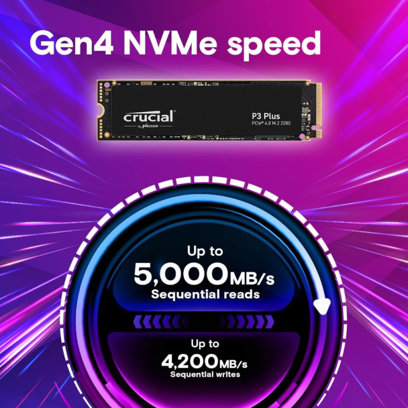 Micron SSD Crucial M.2 4TB PCIe 4.0 P3 Plus (CT4000P3PSSD8)