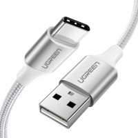 Дата кабель USB 2.0 AM to USB-C 1.0m aluminum braid US288 white Ugreen (60131)