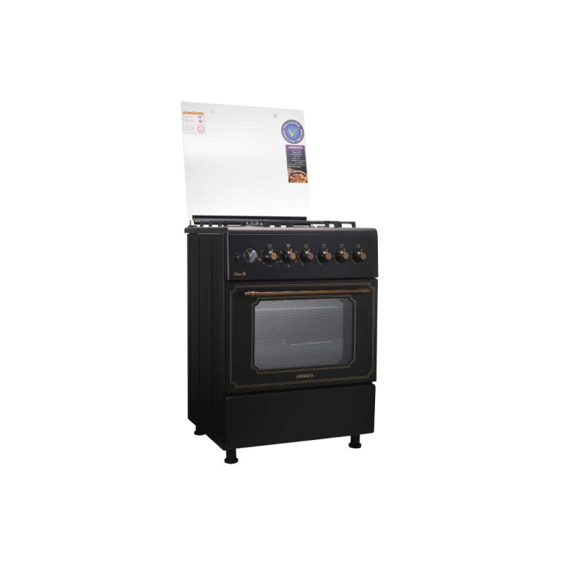 ARDESTO Cooker combined Line-R, 53L, 60x60cm, convection, cast-iron, lamp, LPG conversion set (gas cylinder connection), black (FSCF-C606B)