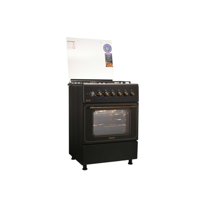 ARDESTO Cooker combined Line-R, 53L, 60x60cm, convection, cast-iron, lamp, LPG conversion set (gas cylinder connection), black (FSCF-C606B)