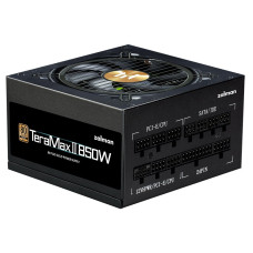 Zalman PSU Teramax 2 (850W), >90%, 80+ Gold, 120mm, 1xMB 28pin (18+10), 2xCPU 8pin(4+4), 3xMolex, 12xSATA, 4xPCIe 8pin(6+2), 1х12VHPWR, Fully Modular (ZM850-TMX2)