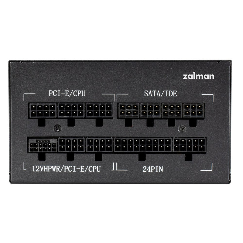 Zalman PSU Teramax 2 (850W), >90%, 80+ Gold, 120mm, 1xMB 28pin (18+10), 2xCPU 8pin(4+4), 3xMolex, 12xSATA, 4xPCIe 8pin(6+2), 1х12VHPWR, Fully Modular (ZM850-TMX2)