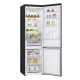 LG Refrigerator with bottom freezer, ref-277l, freez.-107l, 2doors, A++, inv., fresh zone, matte black (GW-B509FXFW)