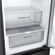 LG Refrigerator with bottom freezer, ref-277l, freez.-107l, 2doors, A++, inv., fresh zone, matte black (GW-B509FXFW)
