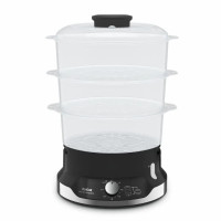 Tefal food steamer Ultracompact, 800W, bowl-2.9/3.1l, water tank -1l, mechanical control, plastic, black (VC204810)