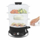 Tefal food steamer Ultracompact, 800W, bowl-2.9/3.1l, water tank -1l, mechanical control, plastic, black (VC204810)