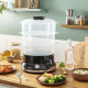Tefal food steamer Ultracompact, 800W, bowl-2.9/3.1l, water tank -1l, mechanical control, plastic, black (VC204810)