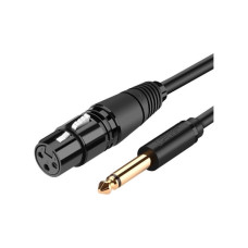 Кабель мультимедийный 6.35mm M to XLR F 2.0m AV131 black Ugreen (20719)