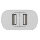 Зарядное устройство Globex 2xUSB 12W FastPower white (12WAC)