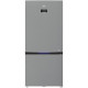 Beko Ref with bottom freezer, 193x83x76, ref-400L, freez.-170L, 2doors, A+, NF, HarvestFresh, inverter, inox (RCNE730E40SXP)