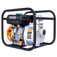 SEQUOIA Мотопомпа бензинова SEQUOIA SPP600 для чистої води, 5.15кВт/7.0к.с., 600л/хв, висота 30м, частки 5мм, бак 3.5л, діаметр патрубків 2"/50мм, ручний старт, 20.73кг