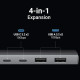 Концентратор Ugreen USB-C to 2xUSB 3.2 + 2xUSB-C 10Gbps CM480 gray (30758)