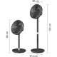 Philips Philips column fan Series 3000, 40см, 48Вт, smartphone control, height adjustment, black (CX3550/01)