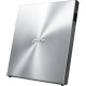 ASUS Привід оптичний портативний ASUS SDRW-08U5S-U DVD+-R/RW burner USB2.0 срібло Retail Box Slim (90DD0112-M29000)