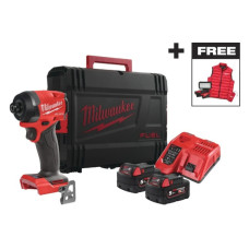 Milwaukee Гвинтоверт ударний акумуляторний Milwaukee M18 FID3MC-502X 18В АКБ 2х5А·год 226Нм 0-3900об/хв 1/4" ЗП M12-18FC TURBO прожектор M18 ALIS-0 жилет кейс 3.4кг (4933499450)