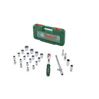 Bosch Bosch 1/2" socket set with ratchet 265mm, CrV steel 26pcs 0.574kg (1.600.A03.9J7)