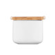ARDESTO Sugar bowl Midori 12х12х11cm, 840ml, ceramic, bamboo, white (AR0907W)