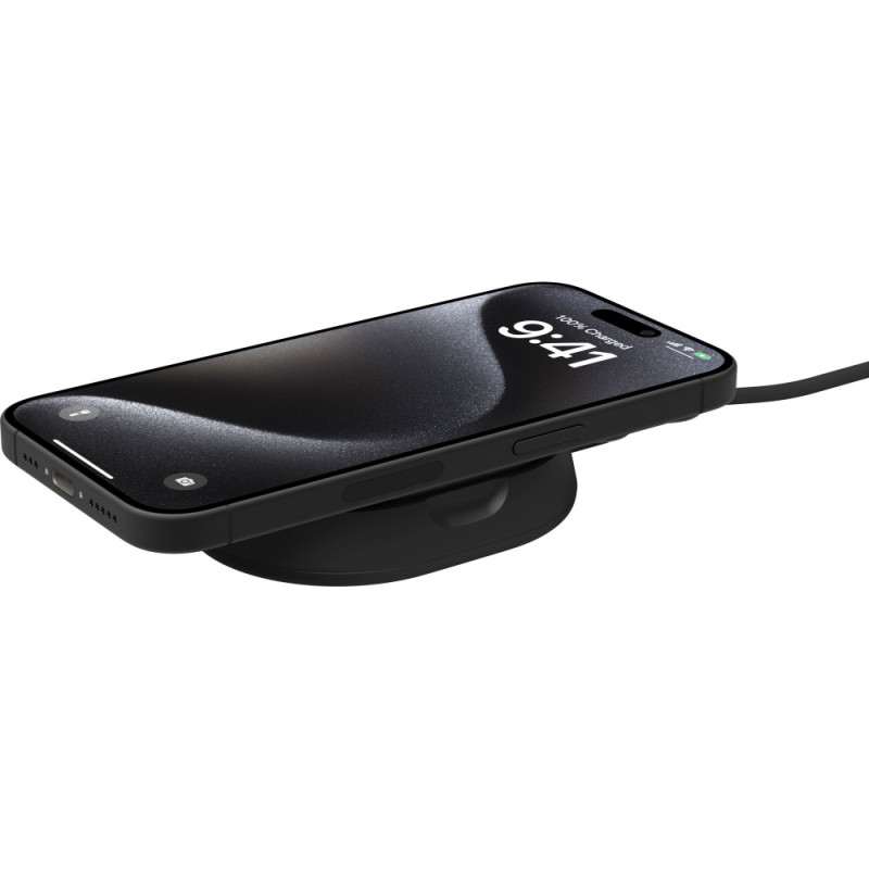 Belkin Зарядное устройство безпроводное 15Вт Stand Magnetic Qi2, черный (WIA008VFBK)