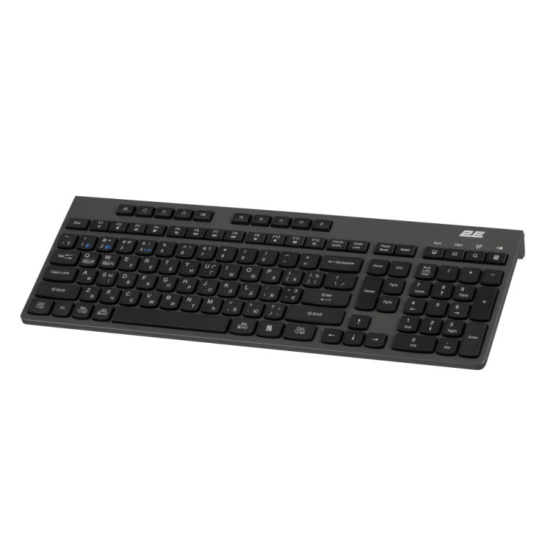 2E Keyboard membrane KS270 120key, WL/BT, EN/UK/RU, silent, black-grey (2E-KS280WBGR_AK)