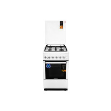 ARDESTO Cooker combined, 52L, 50x60cm, convection, cast-iron, lamp, LPG conversion set (gas cylinder connection), white (FSC-F5060PW)