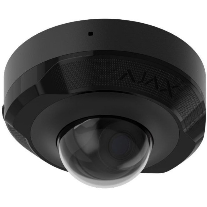 Ajax DomeCam Mini wired IP camera, 8MP, 4mm, Poe, True WDR, IP 65, IR 30m, audio, viewing angle 75° to 85°, mini dome, black (000039330)